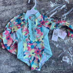 NWT Jessica Simpson Baby 18M Floral Swimsuit